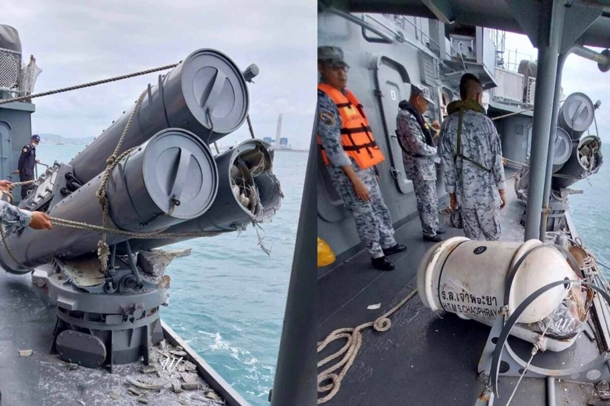 Marine erklärt den Schaden an der HTMS Naresuan