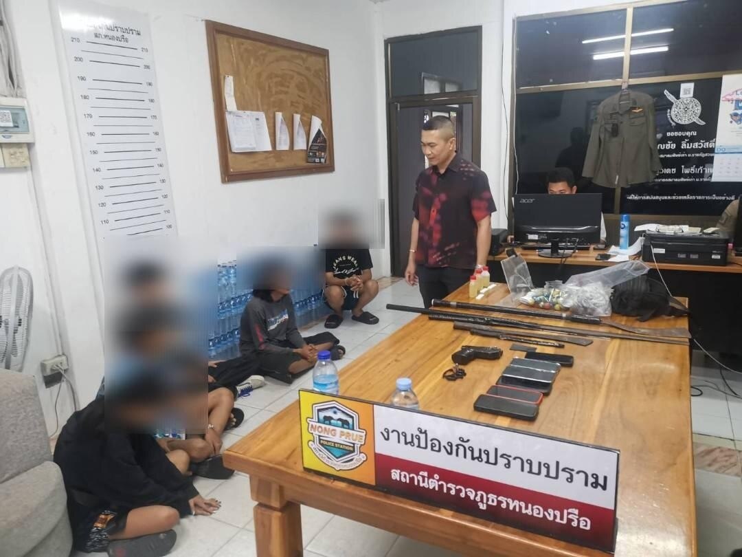 Pattaya: Sechs Teenager festgenommen - 16-jähriger Junge mit selbstgebauter Waffe