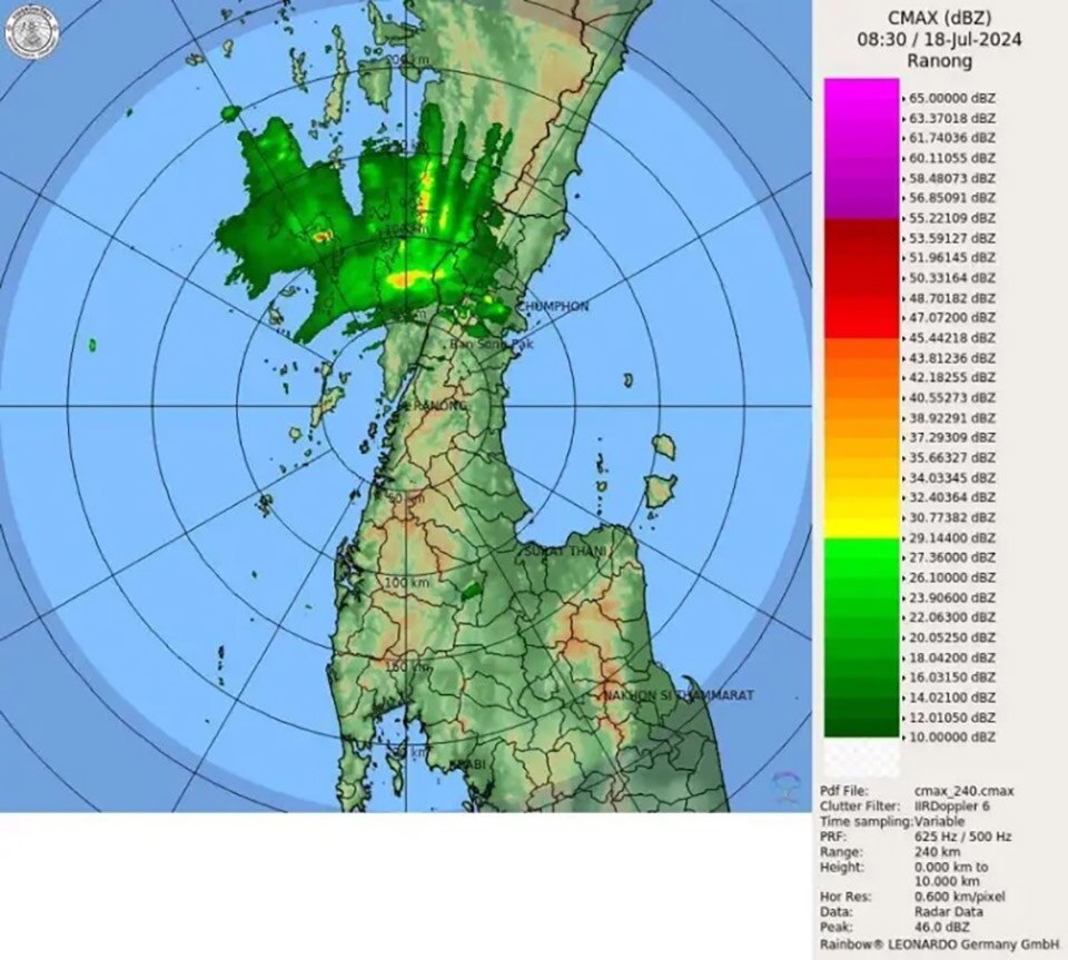 Südwestmonsun bringt starke Regenfälle und Sturzfluten nach Thailand