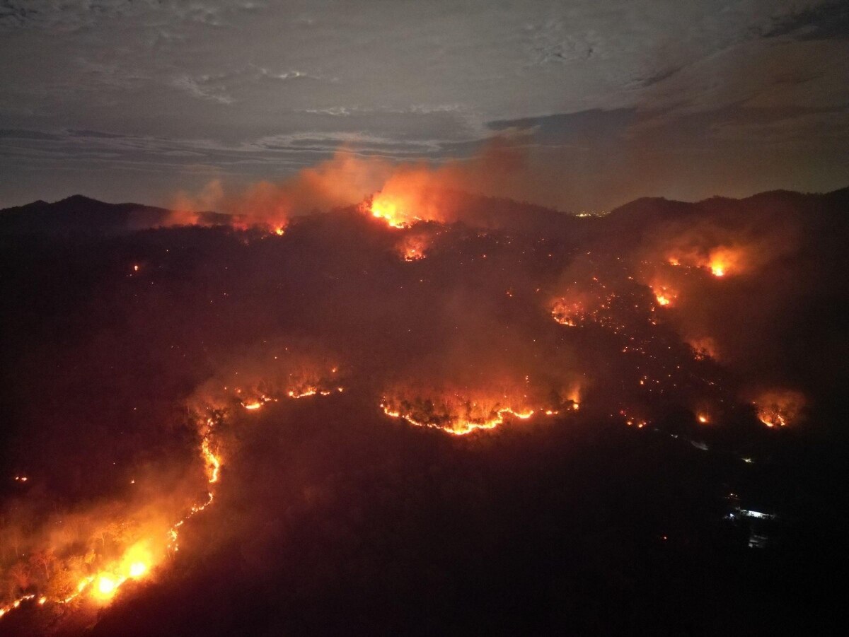 Besorgnis über Waldbrand in Pattaya: Kloster in Gefahr - Feuerwehreinsatz erforderlich